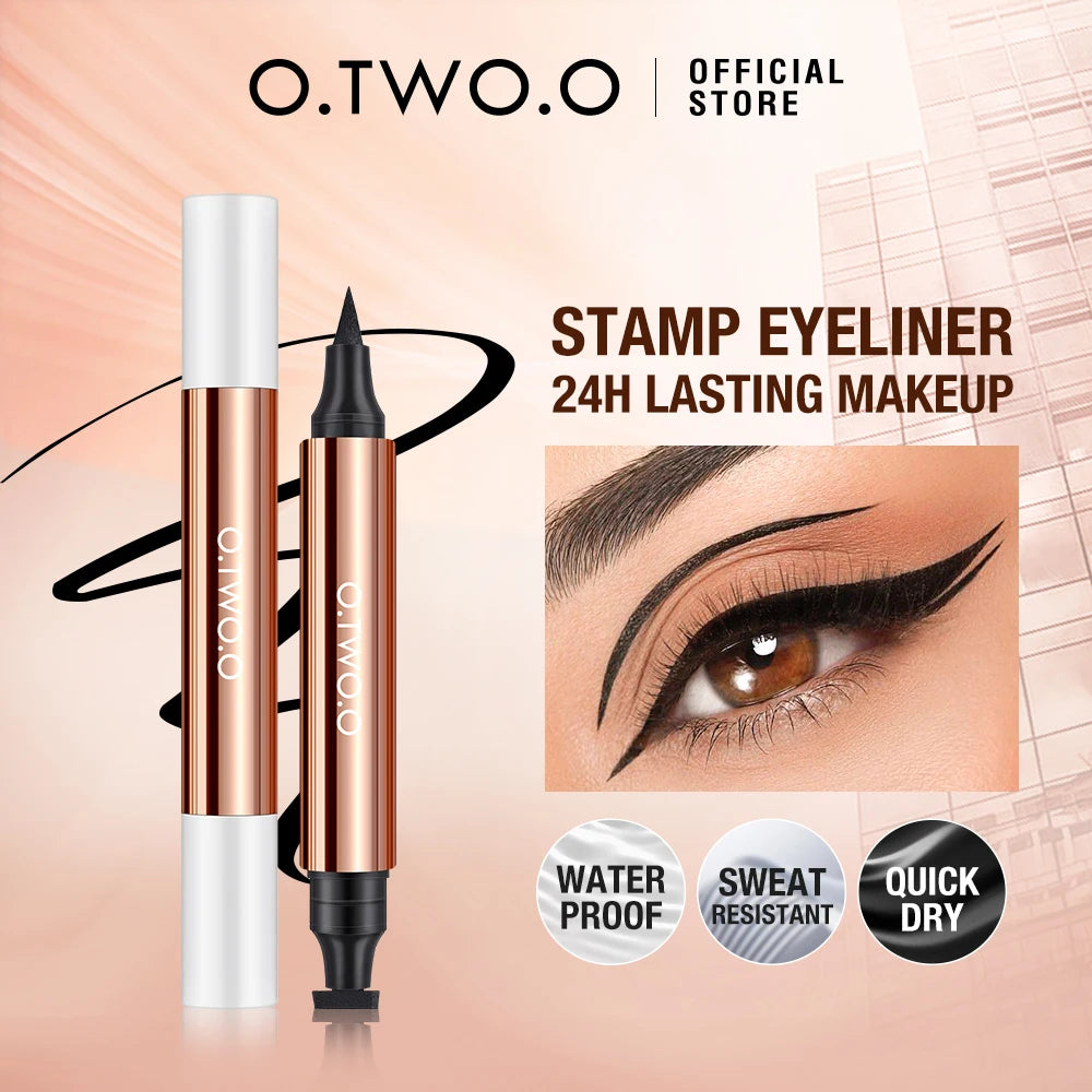 O.TWO.O Schwarzer flüssiger Eyeliner-Stift, Eyeliner, wasserfest, lang anhaltender Make-up-Eyeliner, leicht zu tragen, Augen-Make-up, Kosmetik-Tools