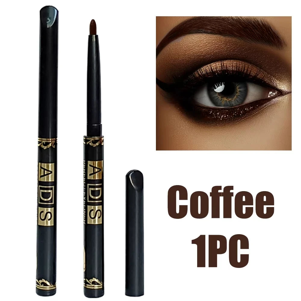 3-teiliger wasserfester und schweißfester schwarzer Eyeliner-Stift, kombiniert mit langanhaltendem, wischfestem und kräftigem Augen-Make-up, leicht gleitender Formel für perfekte