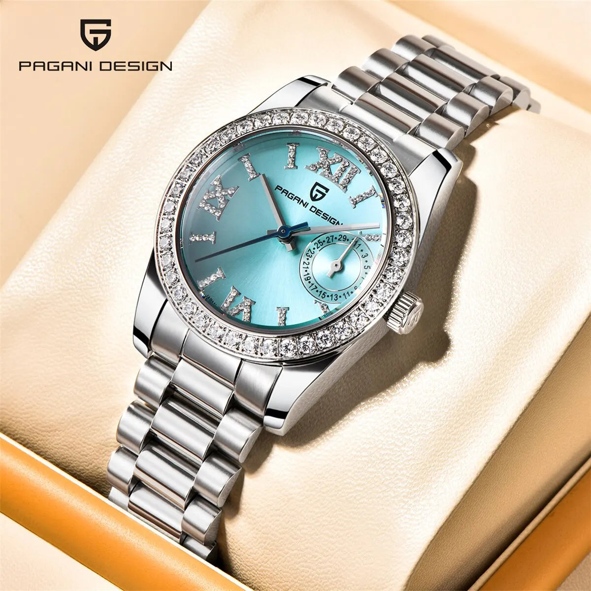 PAGANI DESIGN 2024 Neue 32MM frauen Armbanduhr Elegante Luxus Quarzuhr Für Frauen Mode Wasserdichte Uhren Saphir Uhr
