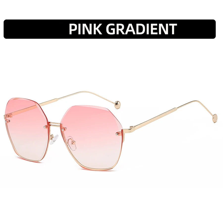 Markendesign 2024 Mode Neue polygonale Metall-Sonnenbrille Retro Damenbrille Klassischer Trend Luxus Fahrreisebrille