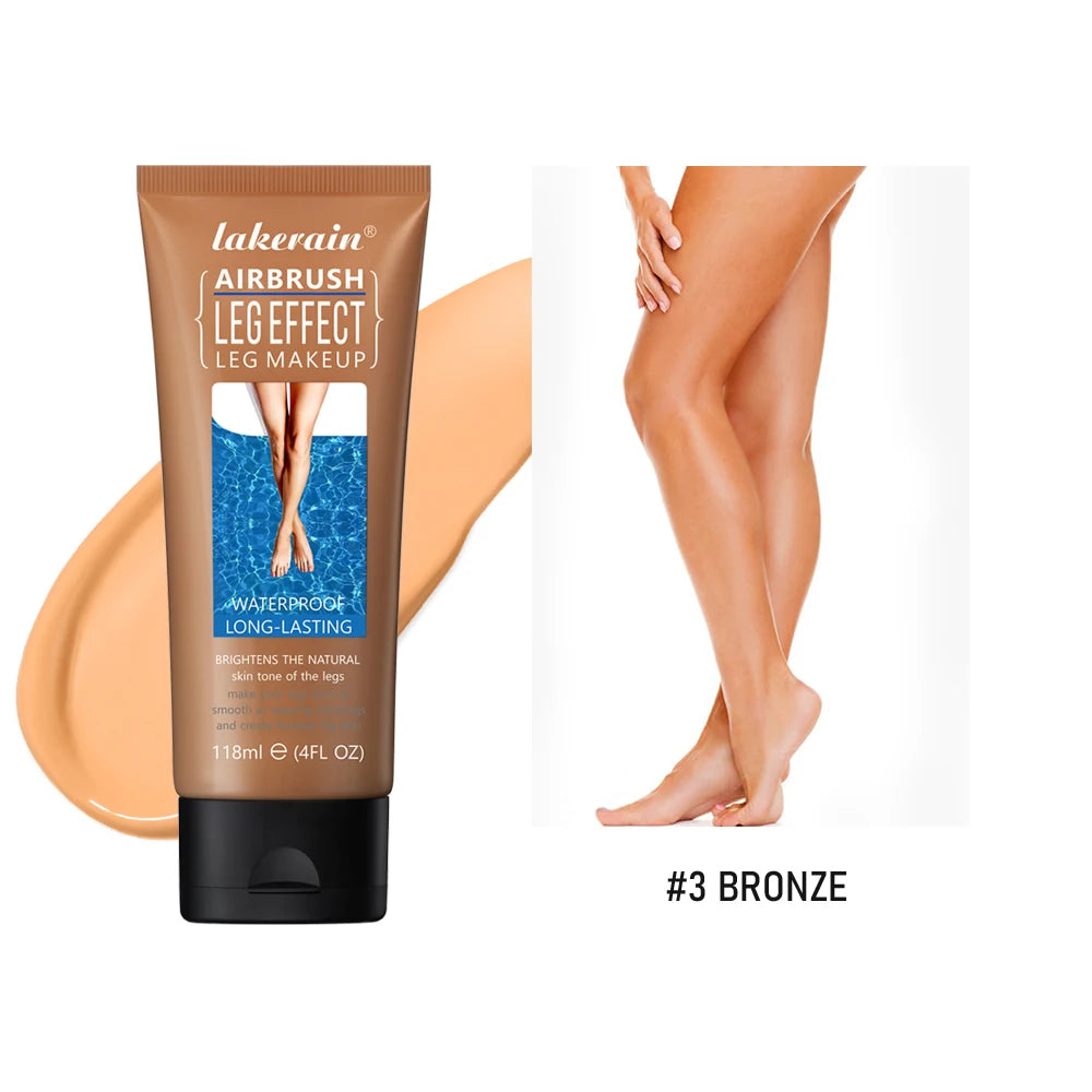 Make-up-Lotion für die Beine, ebenmäßiger Hautton, Körpergrundierung, wasserfeste, lang anhaltende Bräunungscreme für den Körper, mittleres Bronze-Make-up für die Beine