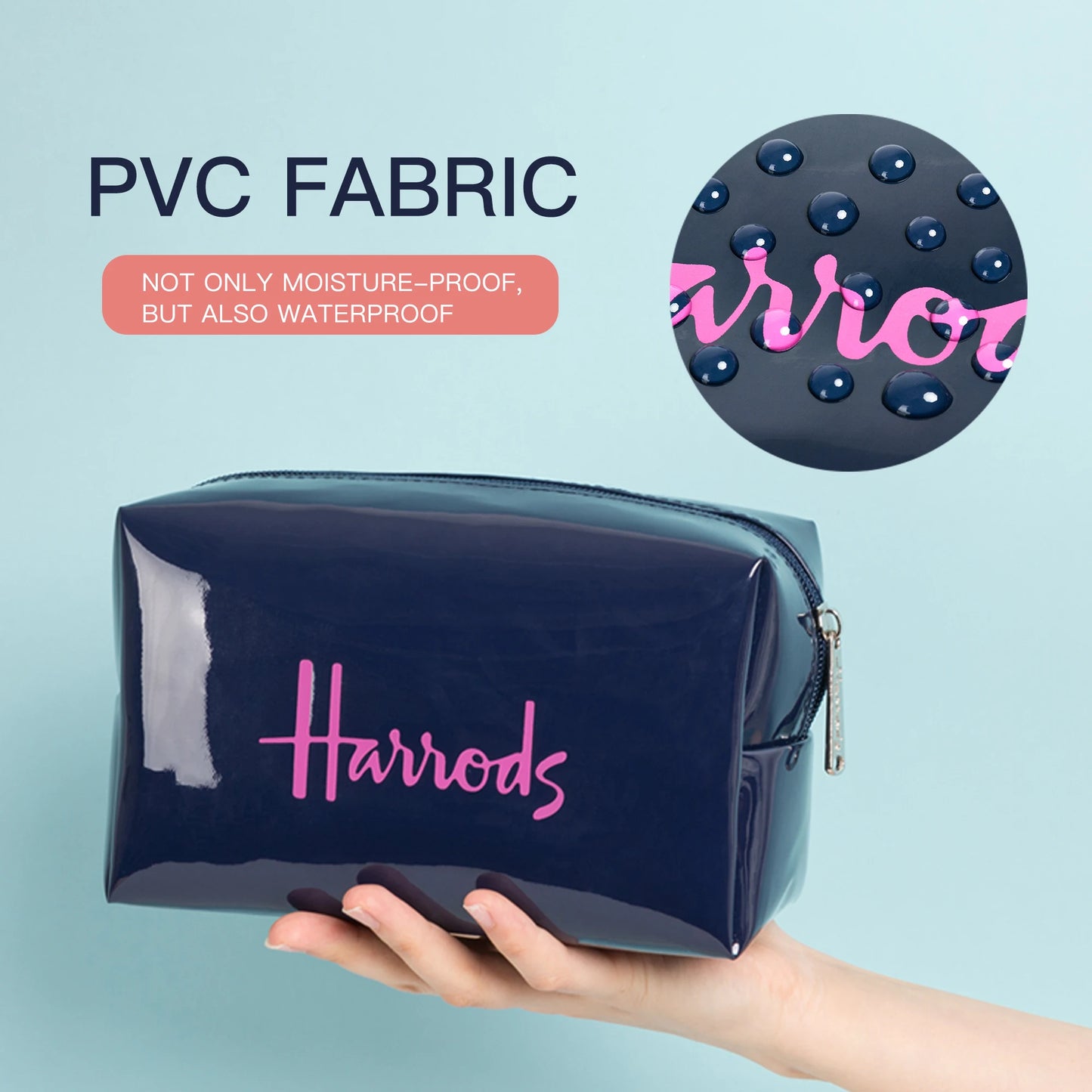 Fashion PVC Organizers Makeup Bag Waterproof Nylon