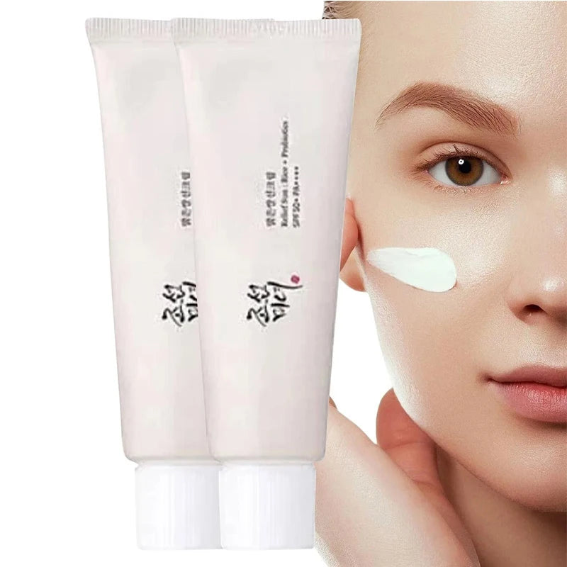 Koreanischer Reis, Probiotika, Sonnenschutz, Sonnenschutzfaktor 50+, hoher Sonnenschutz, feuchtigkeitsspendende Sonnenlotion für die Haut, Ölkontrolle