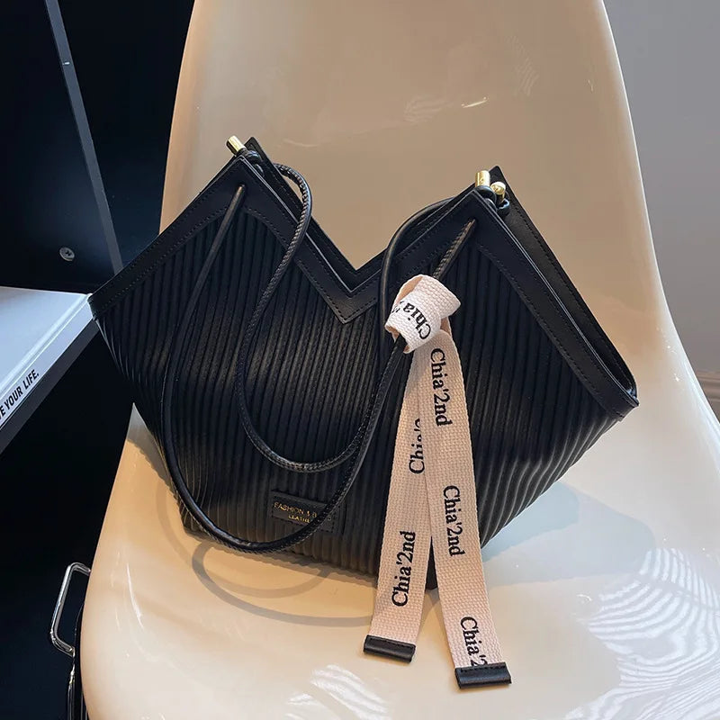 Große Tasche im koreanischen Stil, Damentasche, lässig, All-Match-Canvas-Tasche, Pendler-Umhängetasche, Studenten-Einkaufstasche