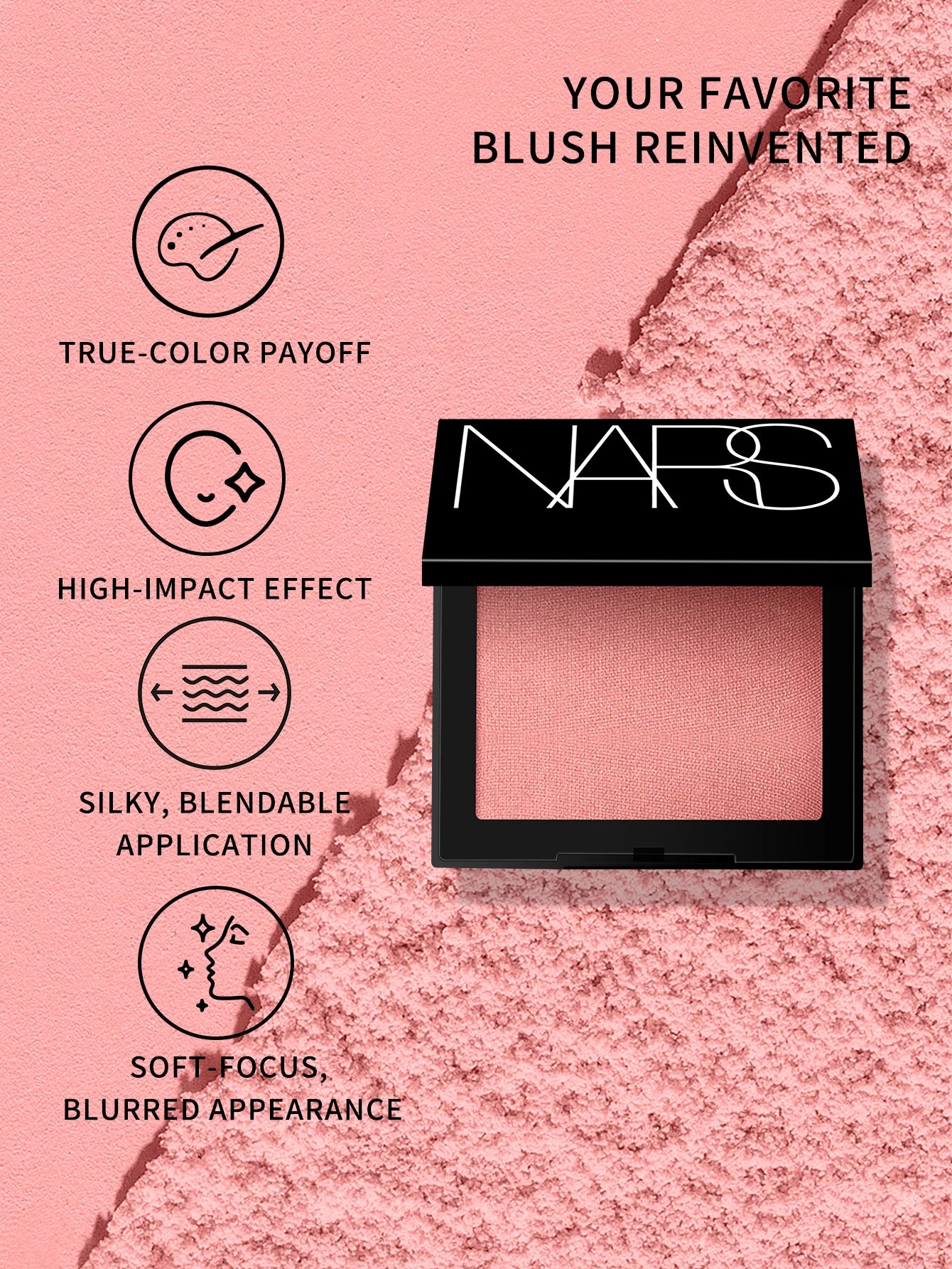 NARS Blush Minigröße – Orgasm – Kompaktpuder – 0,09 FL.OZ./2,5 g
