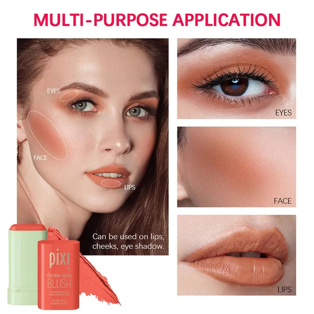 Pixi Rouge Stick 3 in 1 Easy Color Rouge Creme Wange Augen Lippe getönt Wasserfest Feuchtigkeitsspendend Gesichtskonturierung Schatten Rouge