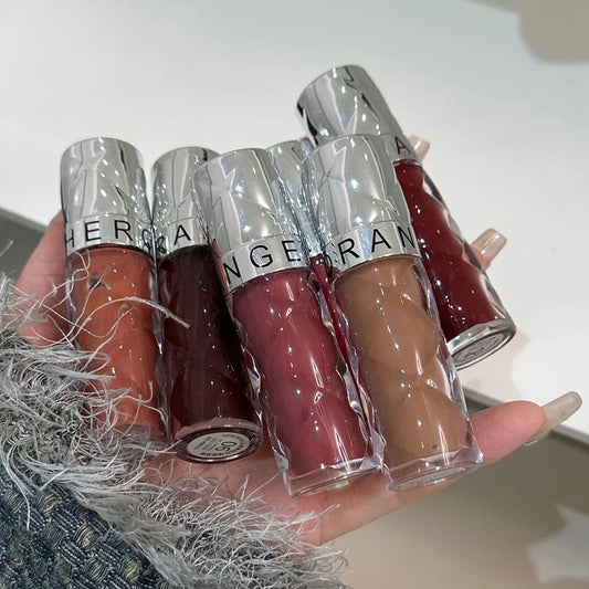 3 Colors Jelly Plump Lip Glaze Moisturizing Mirror Water Light Lipstick Waterproof Non-stick Lip Gloss Women Sexy Lips Makeup
