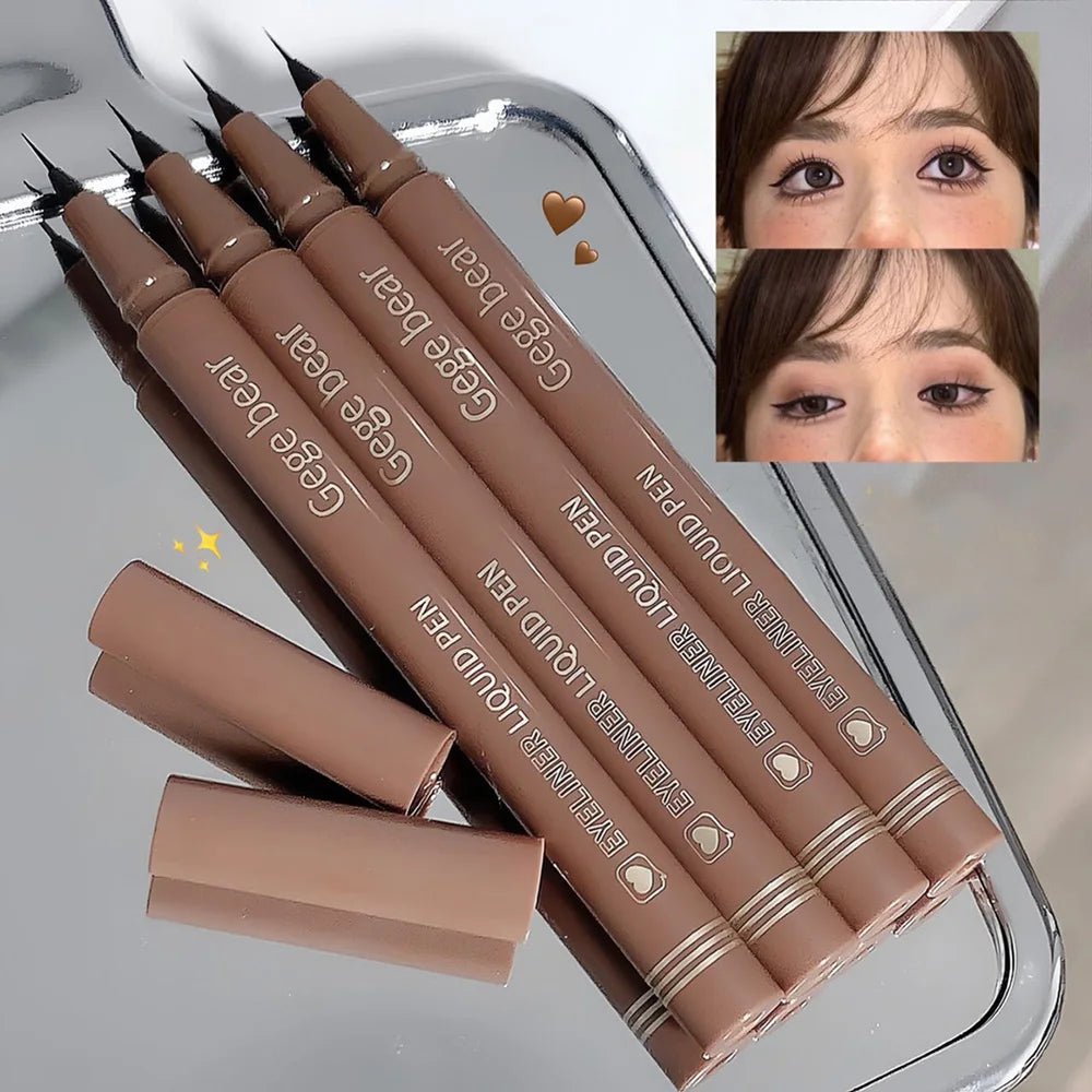 Gege Bear Flüssiger Eyeliner-Stift, wasserfest, wischfest, schnelles und präzises Make-up, trocknet schnell und gleichmäßig