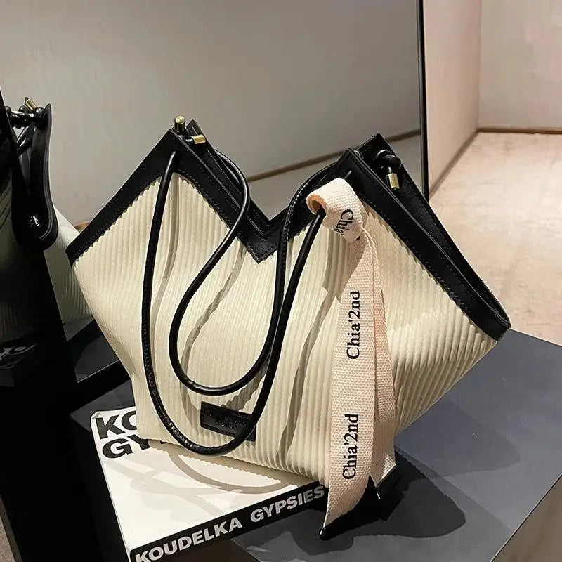Große Tasche im koreanischen Stil, Damentasche, lässig, All-Match-Canvas-Tasche, Pendler-Umhängetasche, Studenten-Einkaufstasche